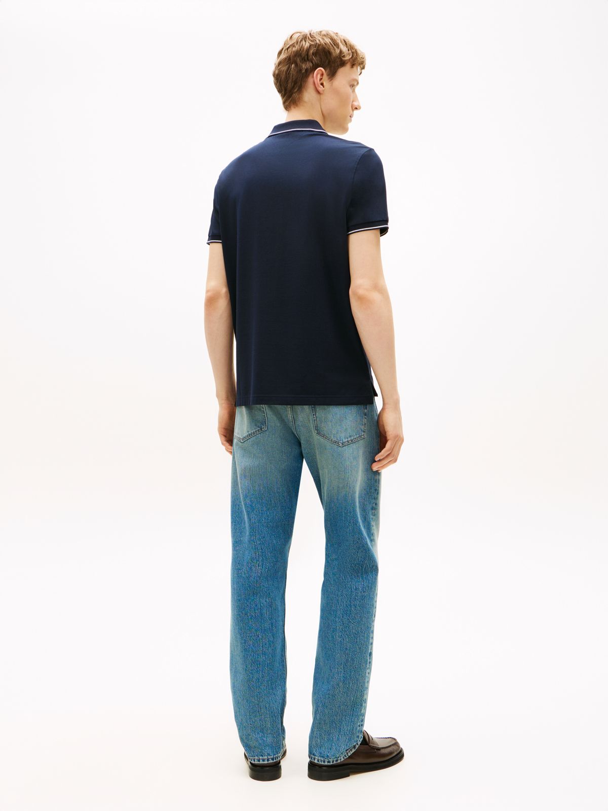 Regular Fit TH Performance Jersey Polo — Navy