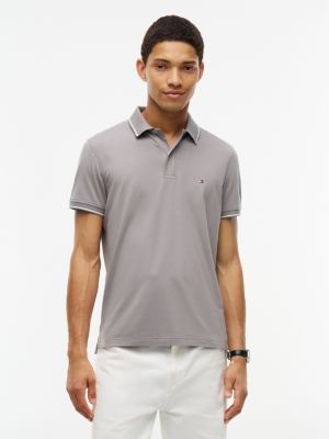 Regular Fit TH Performance Jersey Polo, Grey Asphalt