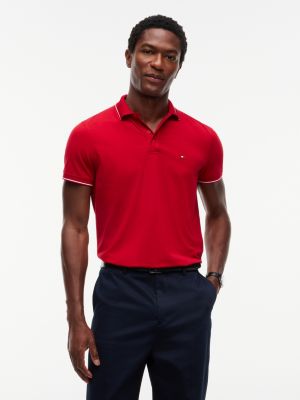 Regular Fit TH Performance Jersey Polo, Medium Red