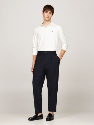 Regular Fit Long-Sleeve Polo, Ivory Petal