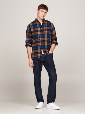 Regular Fit Black Watch Tartan Shirt, Navy/Multi