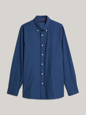 Solid Poplin Regular Fit Shirt, Aegean Sea