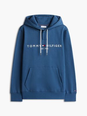 Tommy Logo Hoodie, Aegean Sea