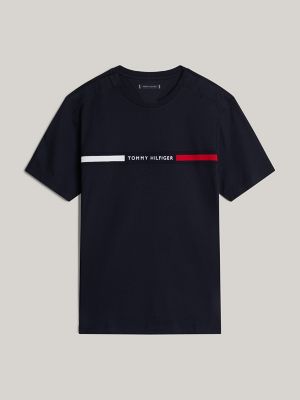 Stripe Logo T-Shirt, Navy