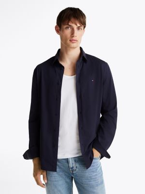 Slim Fit Interlock Shirt, Night Sky