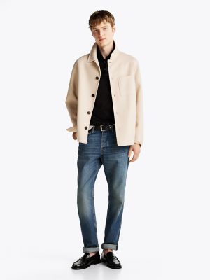 Wool-Blend Shirt Jacket, Linen Ropes