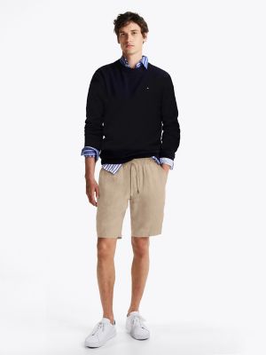 Relaxed Tapered Linen Short, Sandalwood