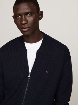 Textured Knit Zip Sweater | Tommy Hilfiger
