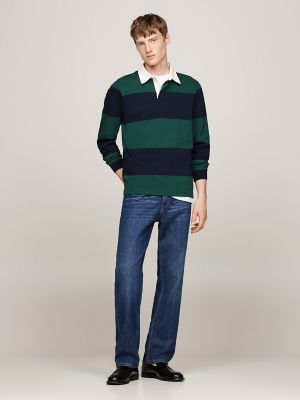 Regular Fit Rugby Sweatshirt, Ornamental Green/Navy