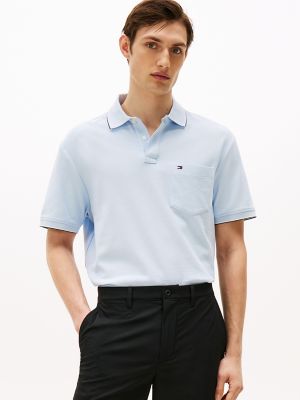 Classic Fit Pocket Polo, Breezy Blue