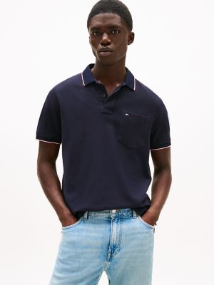 Classic Fit Pocket Polo, Navy