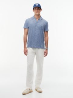 Regular Fit Textured Oxford Slub Polo — Blue 2