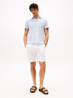 Regular Fit Textured Oxford Slub Polo, Sweet Blue/White