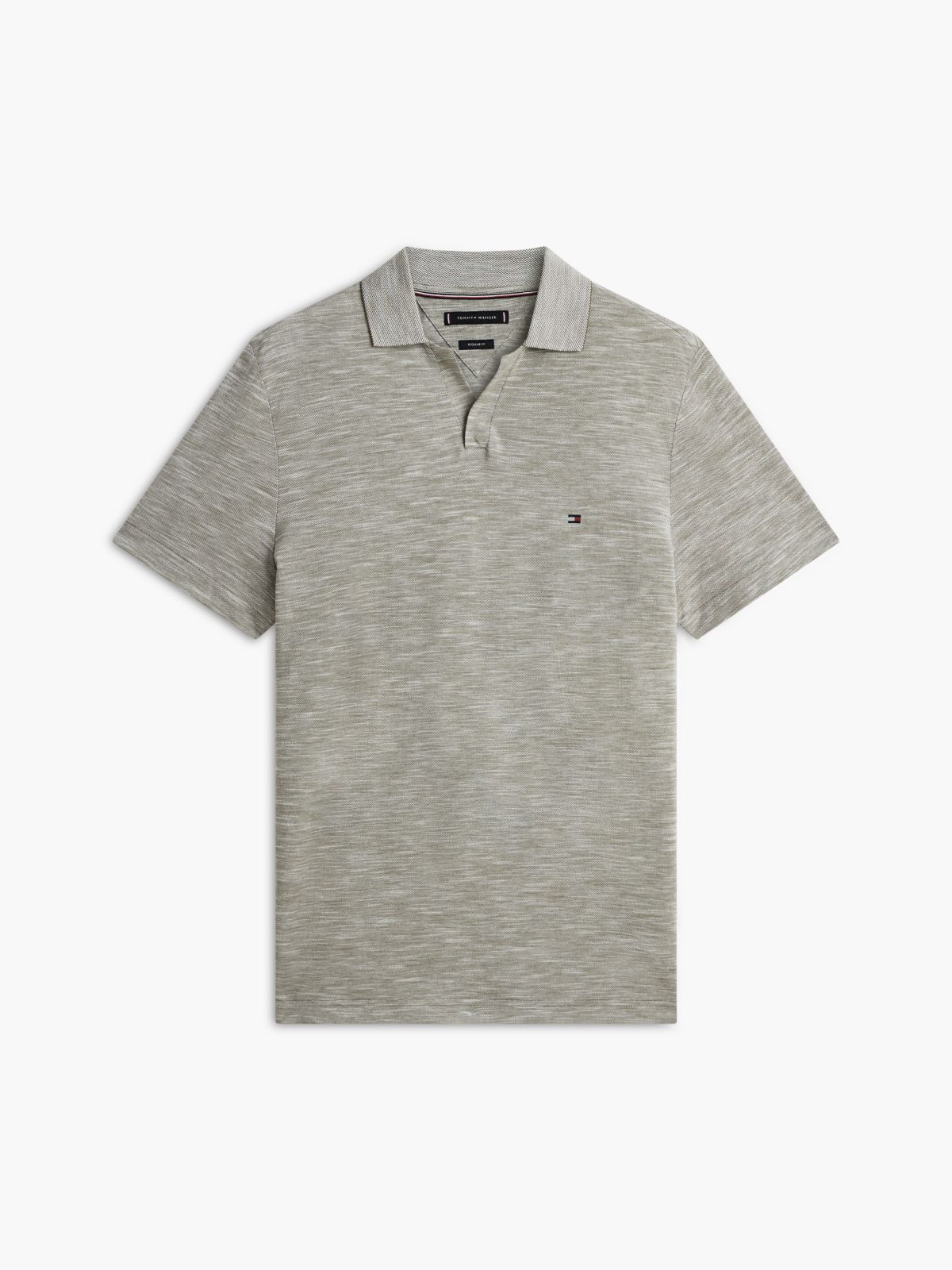 Regular Fit Textured Oxford Slub Polo — Dark Artichoke