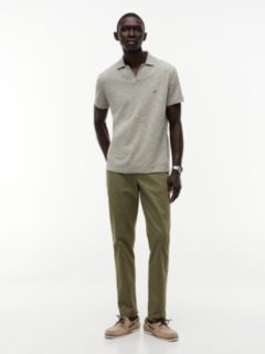 Regular Fit Textured Oxford Slub Polo — Dark Artichoke 2