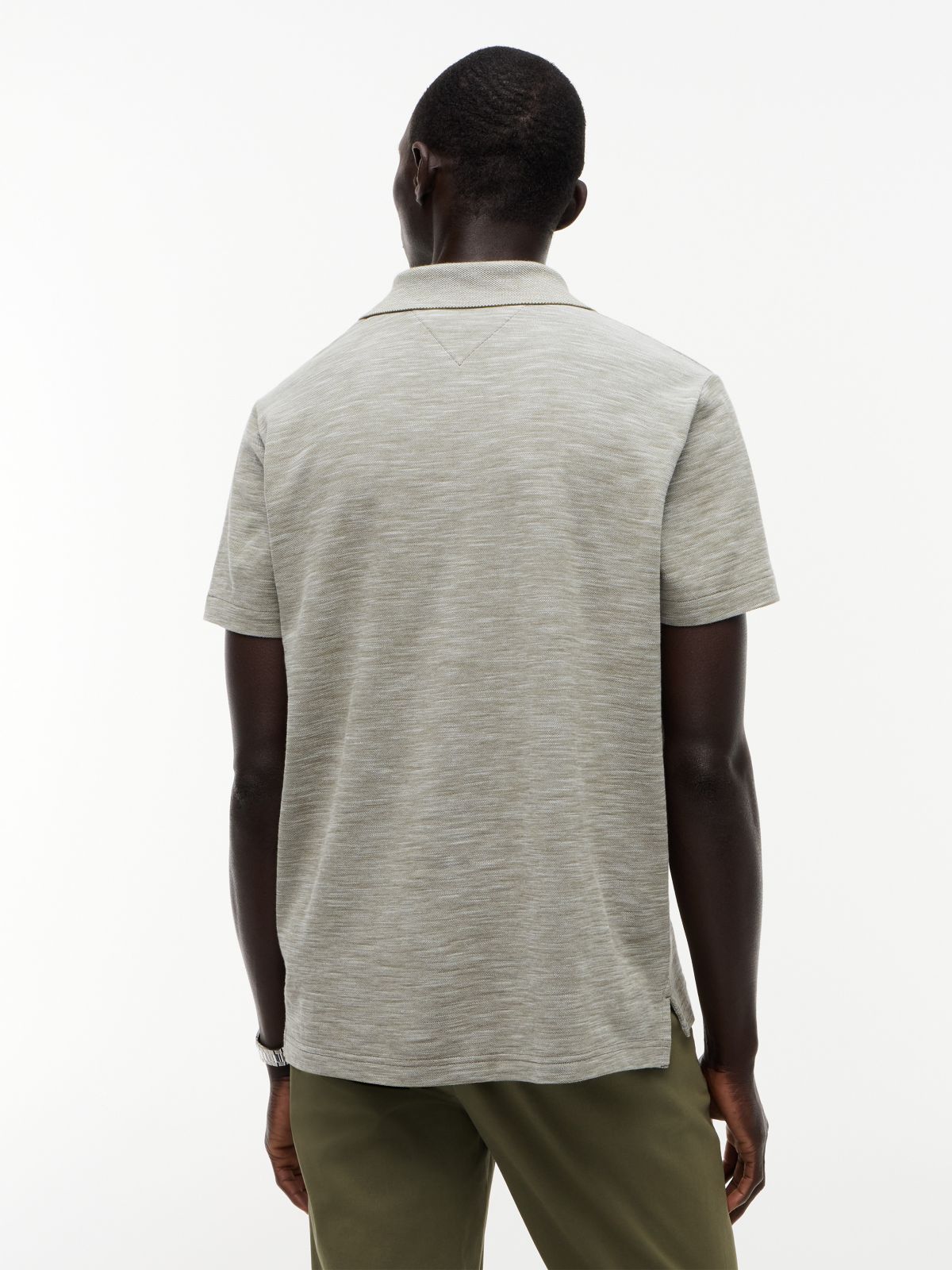 Regular Fit Textured Oxford Slub Polo — Dark Artichoke