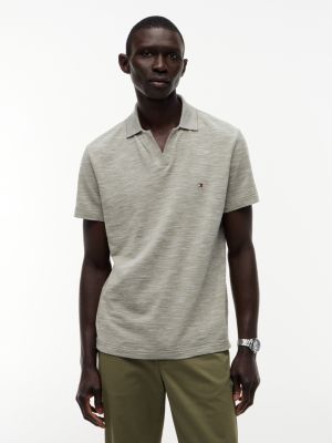 Regular Fit Textured Oxford Slub Polo, Dark Artichoke