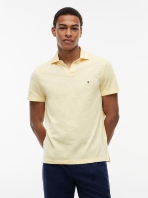 Regular Fit Textured Oxford Slub Polo, Citronella
