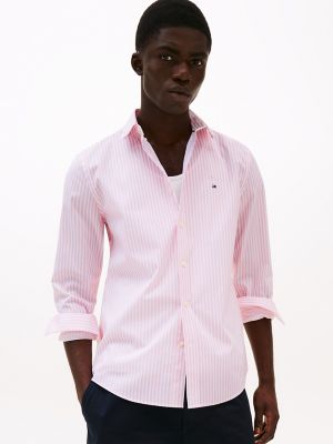 Regular Fit Stripe Performance Shirt, Classic Pink/Optic White Stripe