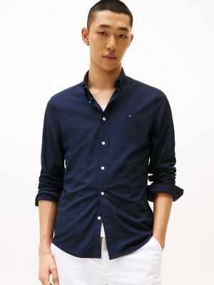 Slim Fit Knit Performance Shirt, Navy