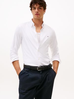 Slim Fit Knit Performance Shirt, Optic White