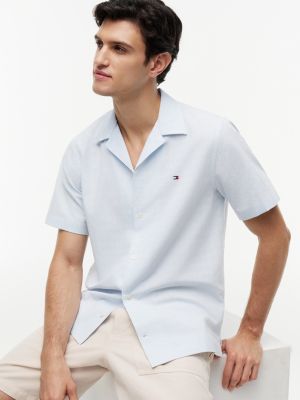 Мужские рубашки Tommy Hilfiger Regular Fit Dobby Camp Shirt — фото 3
