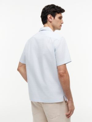 Мужские рубашки Tommy Hilfiger Regular Fit Dobby Camp Shirt — фото 4