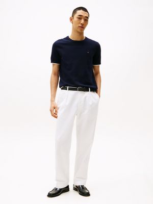 Tipped T-Shirt Sweater, Navy