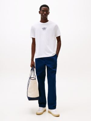 Embroidered Crest Logo T-Shirt, White