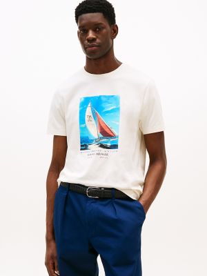 T-shirt à logo imprimé Voile, pétale ivoire