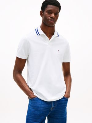 Regular Fit Tipped Performance Polo, White