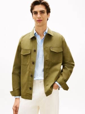 Twill Shirt Jacket, Dark Artichoke