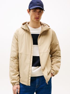Water-Repellent Hooded Windbreaker, Sandalwood