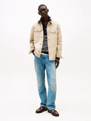 Medium Wash Distressed Regular Fit Jean, Medium Wash Denim