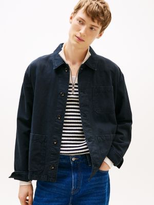 Garment-Dyed Utility Jacket, Navy