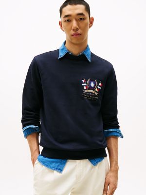 Hilfiger Embroidered Crest Sweatshirt, Navy