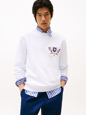 Hilfiger Embroidered Crest Sweatshirt, White