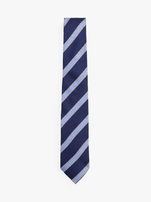 Stripe Silk Tie, Navy / Stripe