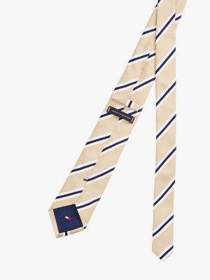 Stripe Silk Tie, Sandalwood / Stripe