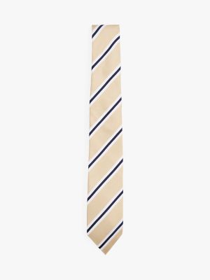 Stripe Silk Tie, Sandalwood / Stripe