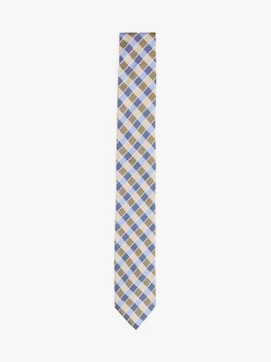 Check Silk Tie, Sandalwood / Check