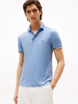 Slim Fit Smooth Cotton Interlock Polo, Brisk Blue