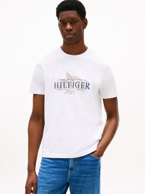 Tropical Floral Logo T-Shirt, White