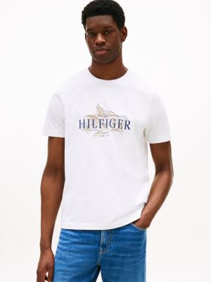 Tropical Floral Logo T-Shirt, White