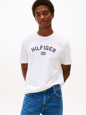 Flocked Logo T-Shirt, White