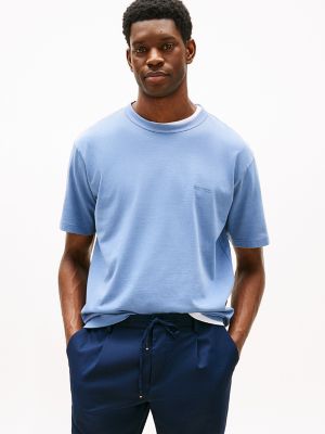 Relaxed Fit Hilfiger Logo T-Shirt, Brisk Blue