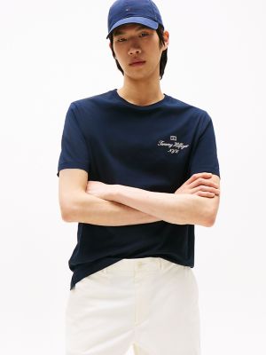 Script Logo T-Shirt, Navy