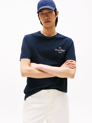 Script Logo T-Shirt, Navy
