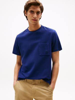 Embroidered Logo Interlock T-Shirt, Preppy Navy