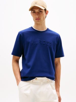 Hilfiger Arch Embossed T-Shirt, Preppy Navy